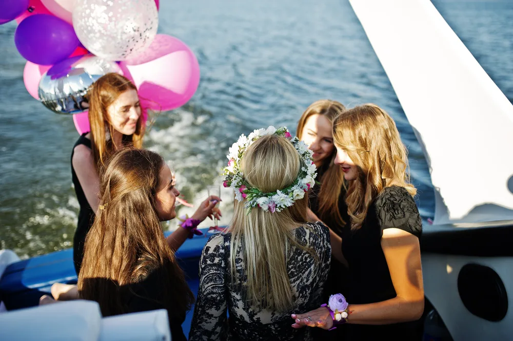 Celebration on board the yacht
